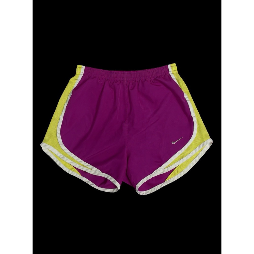 Nike Dri-FIT‎ Running Shorts Womens XS Purple Yellow Athletic Gym Workout bright